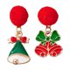 thumbnail image 1 of Pendientes de Navidad Candy Elk Bell moda salvaje rojo y verde pelo bola pendientes Wmkox8yi sjalhkljlk4675, 1 of 2