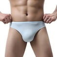 thumbnail image 5 of hoksml Mens Underwear Men's Ice Silk Underwear Low Waist Sexy U Bag Traceless T-shaped Underwear Clearance, 5 of 8