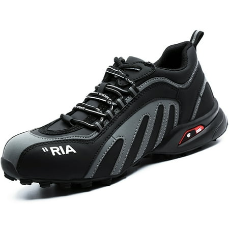 

Tanleewa Steel Toe Work Shoes for Men Nonslip Safety Anti-Smashing Shoe Size Men5/Women7