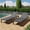 Black+Gray, variant on Leumius 2 Pcs Chaise Lounge Chair with 5-Position Adjustable Sunbathing, Foldable Tanning Chair for Pool Beach Patio Lawn Black+Gray