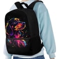 thumbnail image 3 of Uorisanigo Colorful Dog 17 inch School Backpack for Girls Boys with Padded Straps Sports Casual Daypack Lightweight Large Capacity for Schools, Camps and Travel, 3 of 6