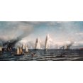 thumbnail image 2 of Colman, Samuel 18x11 Gold Ornate Wood Framed with Double Matting Museum Art Print Titled - Finish—First International Race for Americas Cup, August 8, 1870, 2 of 4