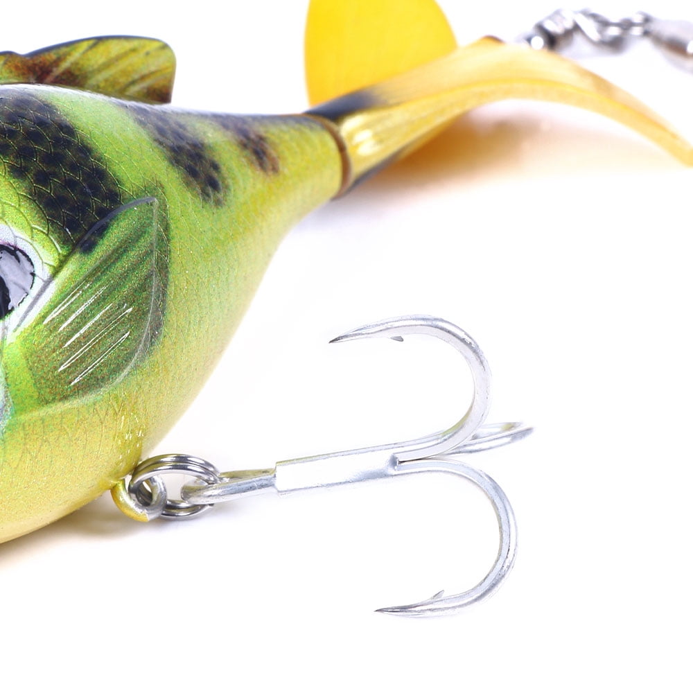 HENGJIA  Fishing Lures, Topwater Floating Rotating with Sequins Tail Artificial Hard Bait Fishing Lures Swimbaits Slow Sinking Hard Lure Fishing Tackle Kits