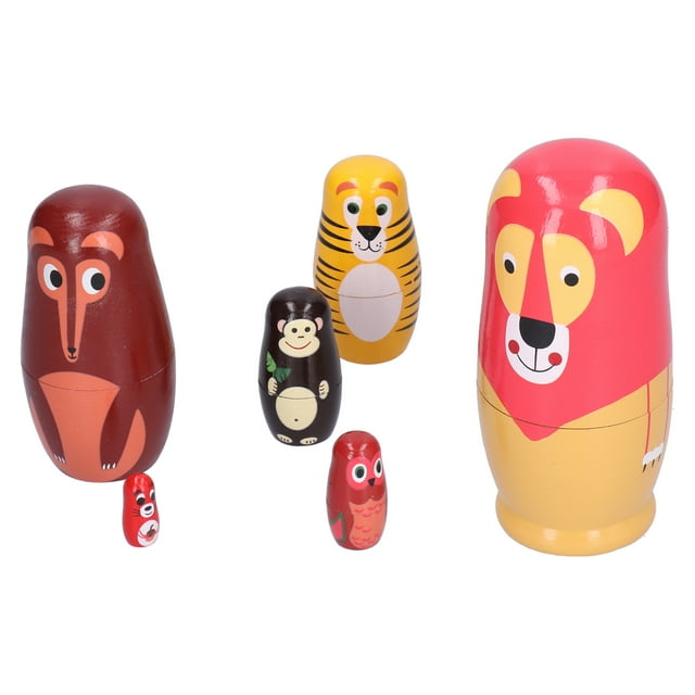 Muñecas de muñecas anidadas apiladas, muñecas de anidación sin rebabas de muñecas rusas de nida rusa de madera para un un regalo de cumpeados para navidad para la deicina de la
