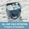 thumbnail image 4 of CleverMade 18 Can Pacifica Collapsible Cooler, Ocean/Cognac, 4 of 11