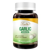 Lovita Odorless Garlic 5000mg, Maximum Strength with 1.25% Allicin, Powerful Immune and Cardiovascular System Support Formula, 60 Vegetarian Capsules (2 Month Supply)