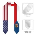 thumbnail image 2 of Czech Republic & USA United States Flag Shawl Sash Stole Graduation Shawls Wraps Scraf For International Study, 2 of 5