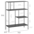 thumbnail image 3 of 48" Gray Metal Four Tier Geometric Bookcase, 3 of 10