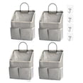 thumbnail image 1 of Organizador de bolsas de almacenamiento para colgar en la pared, 4 unidades, gris mejorado, 1 of 5