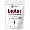 thumbnail image 1 of Suplemento de microingredientes de biotina de 10,000 mcg con ácido hialurónico de 25 mg, 1 of 8