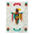 thumbnail image 3 of Ambesonne Southwestern Tablecloth Rectangular Table Cover, Folk Totem Eagle, 52"x70", Multicolor, 3 of 4