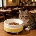 thumbnail image 1 of Cats Bowl Ceramic Double Bowl Water Bowl Cervical Spine Protection Tall And Wide Pet Food Bowl Drinking Bowl, 1 of 8