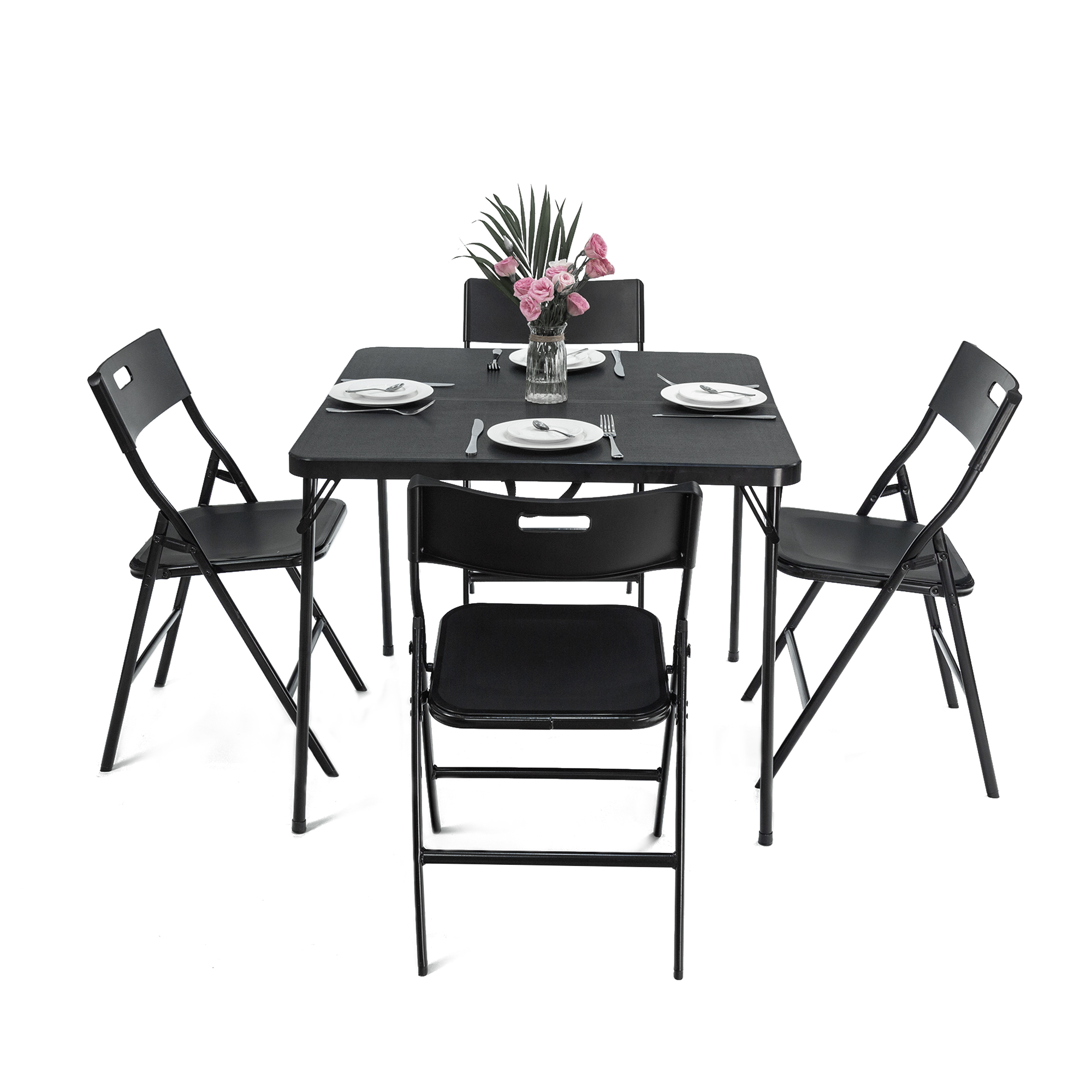 5 Pieces Card Table And Chairs For Adults