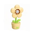 thumbnail image 2 of Cute Flower Pot Mini Fan USB Rechargeable Desk Fan With Night Light 3 Speed Adjustable Small LFan With Flexible Neck Portable Fan For Office, 2 of 7