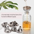 thumbnail image 5 of Gleam A36 Pack,2 oz Small Clear Glass Bottles w/ Lid & 6 Stainless Steel Funnel -60ml Boston Sample Bottles-Mini Travel Essential or Decorative Bottles for Potion,Juice,Wellness,Ginger Shots,Whiskey, 5 of 15