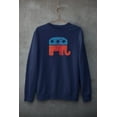 thumbnail image 5 of Old Glory Mens Distressed Republican Elephant Logo Long Sleeve Graphic Sweatshirt, 5 of 6