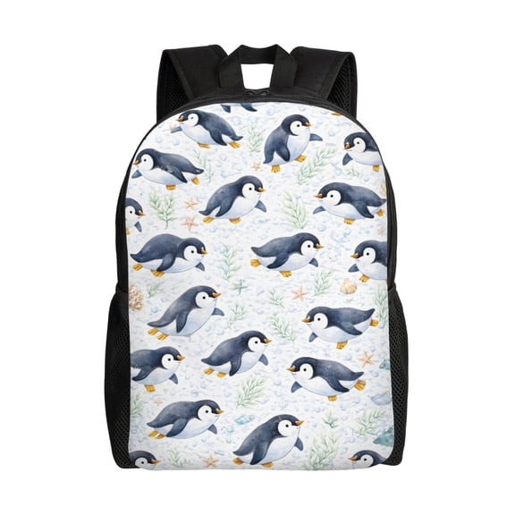 Penguin Winter Backpack Large Capacity Laptop Bag for Men and Women