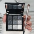 thumbnail image 7 of Eyeshadow Black Gray Silver Glitter Eye Eyeshadow Makeup 9 Colors Cool Toned Glitter Eyeshadow Make Up Black Eyeshadow Makeup Beauty Tools Clearance, 7 of 7