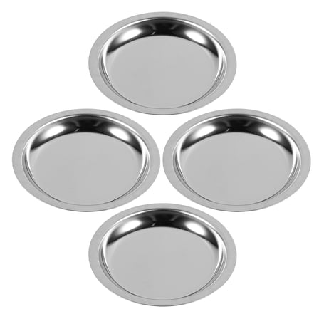 OUNONA 4pcs Stainless Steel Tea Bag Coaster Coffee Saucer Tea Bag Dish Tea Bag Holder Tea Saucer Stainless Steel Tea Cup Coaster Utensil Holder