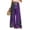 Purple, variant on Women’s Summer Loose Floral Wide Leg Pants with Elastic Waist Drawstring and Pockets Lightweight Casual Trousers Beige L