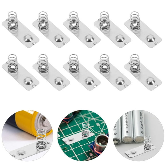 DEEPCRAFF Battery Terminal Adapter Spring Contact Plate Silver 10Pcs