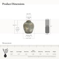 thumbnail image 3 of LuxenHome Rustic Gold and Brown Terracotta 8.7-Inch Tall Bud Vase, 3 of 11