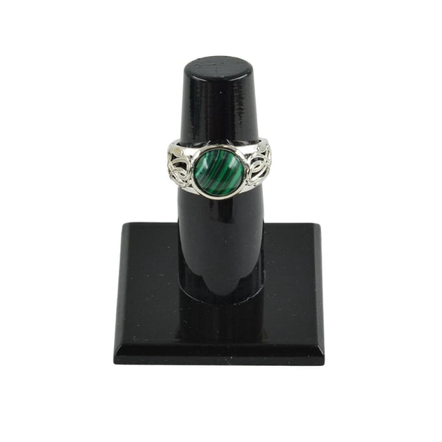 Anillo turquesa ovalado unisex Yinane con Ajuste de Plata