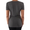 thumbnail image 3 of Womens Basic V-Neck Tunic Long T-shirt Top, 3 of 3