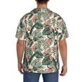thumbnail image 5 of Naloa Palm Trees and Tropical Men's Loose Fit Cuban Collar Short-Sleeve Shirt with Button-down and Chest Pocket for Everyday Wear Outings - Medium, 5 of 7