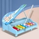 thumbnail image 1 of Set de instrumentos musicales para niños | Pandereta y xilófono de plástico azul | Percusión educativa para niños de 1 a 3 años | Coordinación mano-ojo y desarrollo del sonido, 1 of 6