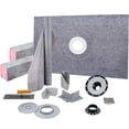 thumbnail image 1 of Kit de bordillos de ducha VEVOR, 48 x 72, hermético, con brida y rejilla de PVC, 1 of 9