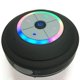 thumbnail image 4 of Altavoz de ducha Bluetooth LED negro con radio FM Altavoz de ducha inalámbrico portátil con ventosa Micrófono incorporado Altavoz Bluetooth impermeable para baño Playa al aire libre, 4 of 5