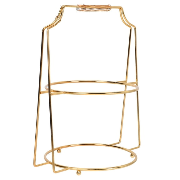 WASHWEPE 1Pack Golden Iron Cake Displaying Rack With 11.02X8.78X6.30In Size For Home Use