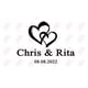 thumbnail image 1 of Pegatinas de boda personalizadas transparentes, etiquetas de burbujas, varita de burbujas, oro/blanco, no botellas, 100 unidades, 1 of 4