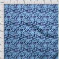 thumbnail image 4 of oneOone Polyester Lycra Blue Fabric Abstract Sewing Material Print Fabric By The Yard 56 Inch Wide, 4 of 4