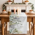 thumbnail image 2 of Table Runner 72 Inches Long for Kitchen Dining, Eucalyptus Leaves Dresser Scarf Farmhouse, Dining Table Decorations for Wedding/Parties, Summer Botanical Green Watercolor 16 x 72 In, 2 of 8