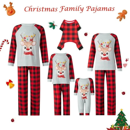 

Family Christmas Pyjamas Set Matching Christmas Pajamas PJs Set Xmas Sleepwear Nightwear for Family