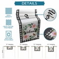 thumbnail image 6 of Spring Pink Flowers Table Runner 108 Inches, Country Plants Leaves Bird Farmhouse Check Bed Runner Dresser Scarves Tabletop for Indoor Outdoor Parties/Ceremony/Banquet, 13"x 108", 6 of 9