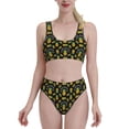 thumbnail image 2 of Picia Pineapple Women's High Waisted Bikini Scoop Neck Swimsuit Two Pieces Bathing Suit-, 2 of 8