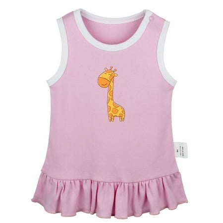 

Mam s Little Cutie Funny Dresses For Baby Newborn Babies Animal Giraffe Pattern Skirts Infant Princess Dress 0-24M Kids Graphic Clothes (Pink Sleeveless Dresses 0-6 Months)
