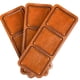 thumbnail image 4 of Bandeja para servir dividida de madera de 3 piezas, tabla para servir rectangular de 3 secciones para comida y fruta, 4 of 7