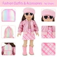 thumbnail image 2 of ZITA ELEMENT 18 Inch Doll Accessories Set with Backpack & Outfits 17-Piece | Pretend Play Makeup Kit for 18" Dolls | Includes Lipstick, Eyeshadow, Brushes, Accessories & Stylish Clothes, 2 of 7