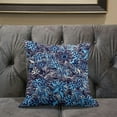 thumbnail image 5 of Flying Floral Paisley Throw Pillow with Removable Cover in Purple Blue Beige 20x20, 5 of 5