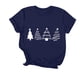 thumbnail image 1 of Navidad Mujeres Tops, Cuello Redondo Manga Corta Impresa Camiseta, Vintage Holiday Humor Tee Top, 1 of 4