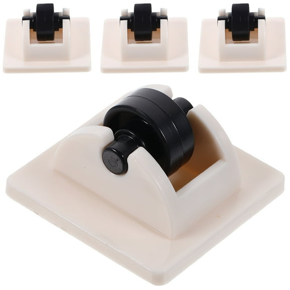 NIAIZEK 4-Pack White Self-Adhesive Fixed Caster Wheels for Smooth Floors, Non-Swivel Furniture Rollers