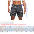 thumbnail image 4 of Pantalones cortos de hombre con bucle de toalla Camuflaje Cintura elástica Entrenamiento Correr, 4 of 7