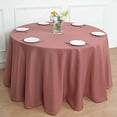 thumbnail image 2 of BalsaCircle 120" Cinnamon Rose Round Polyester Tablecloth Wedding Table Linens, 2 of 8