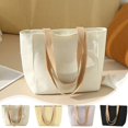 thumbnail image 1 of Bolso Bandolera de Lona Beige de Gran Capacidad para Estudiantes Universitarias | Compatible con Portátiles/Tabletas de Hasta 15,3" | Resistente Al Agua y Duradero | Correa Ajustable | Cierre Magnéti, 1 of 6