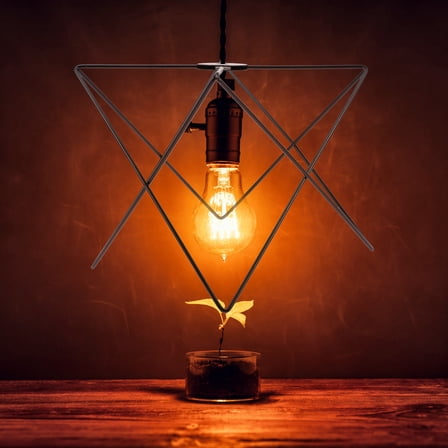 HOMEMAXS  Pendant Lamp Shades Retro Lighting Lampshade Base Frame Holder