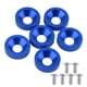 thumbnail image 1 of 6pcs Car Motorcycle License Plate Frame Fender Bumper Engine Cover Washer/Bolt Kit (Blue), 1 of 5